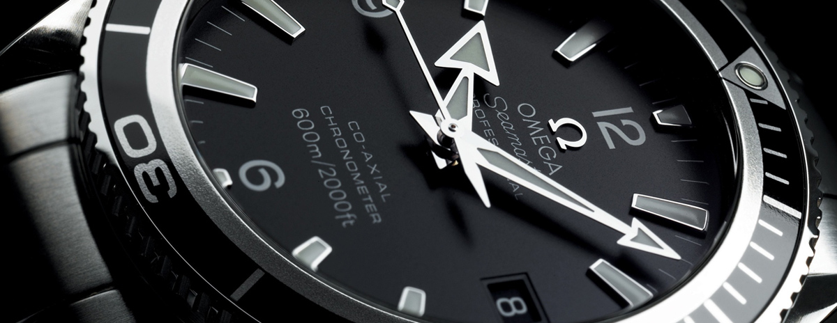Close detail of a Swiss watch